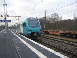 Regionalbahn der Eurobahn in Bad Bentheim. Foto: Heinz-Gerd Temme
