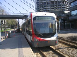 Stadtbahn der Rhein-Neckar-Verkehr in Mannheim